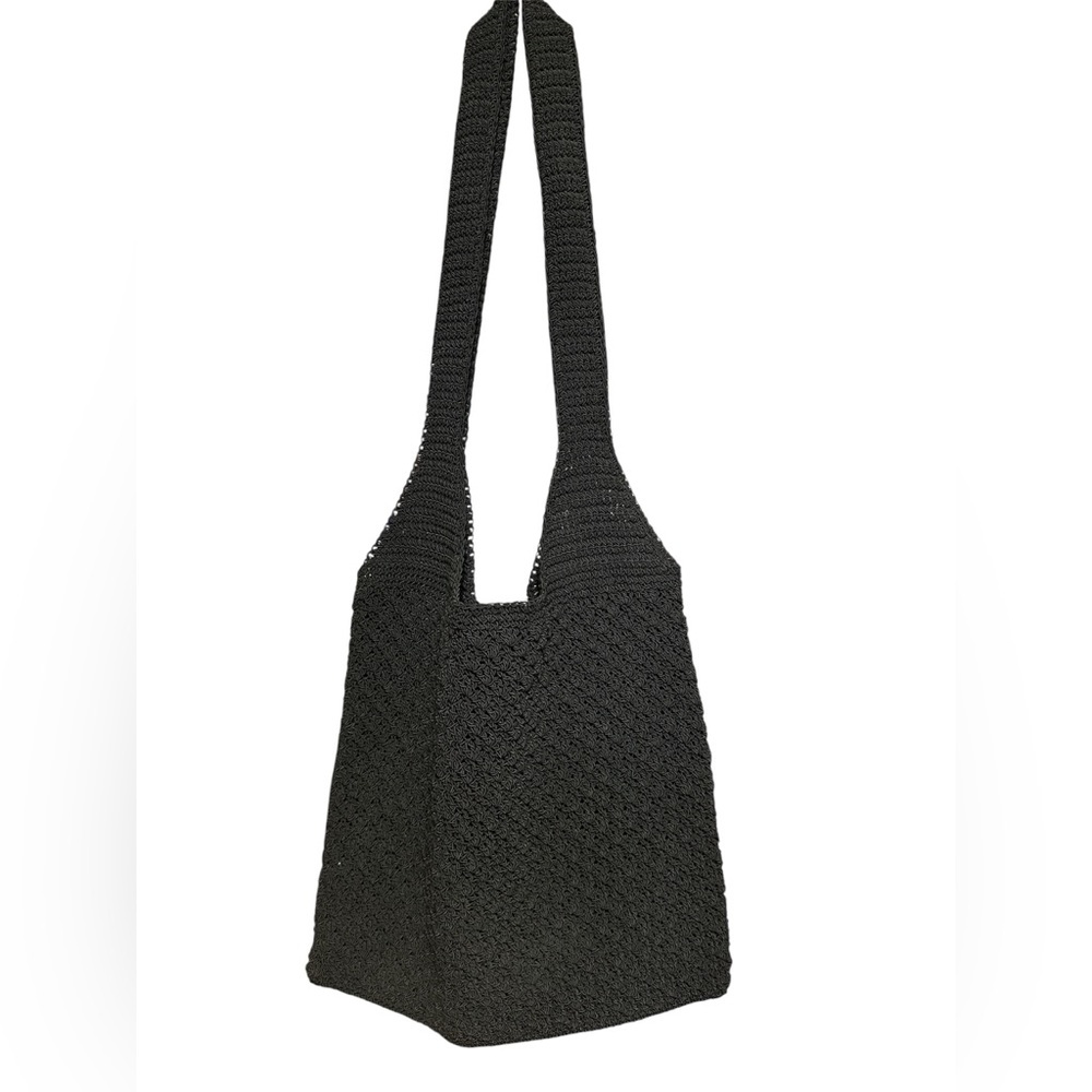 Black Woven Unbranded Shoulder Bag Purse
